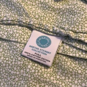 Martha Stewart Sheet Set Green White Pebble Full